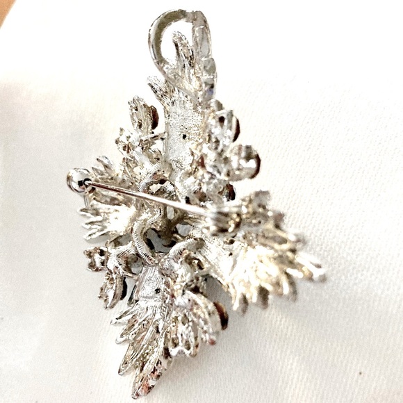 Rhinestone Turquoise Brooch/Necklace Pendant - Picture 4 of 4